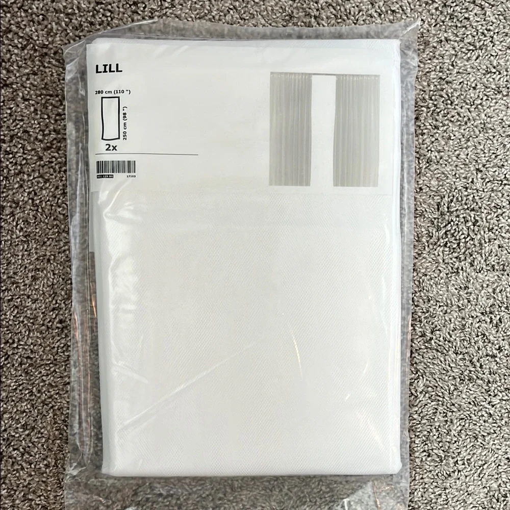 IKEA Sheer White Curtain Set